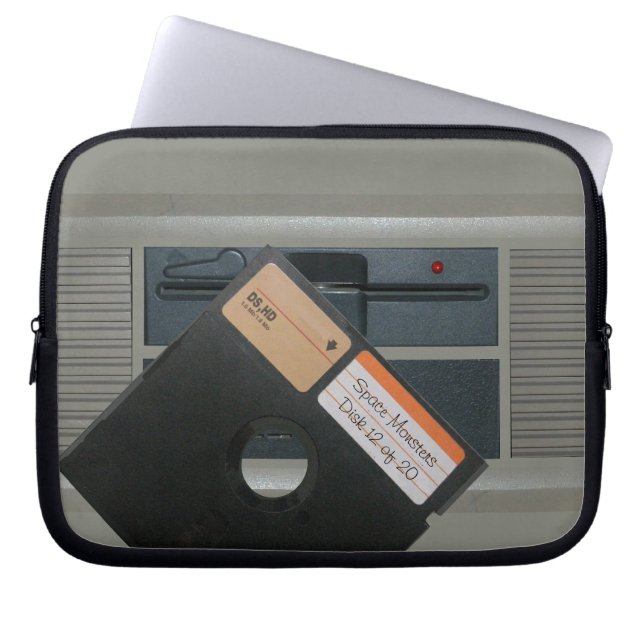 5.25 Computer met diskette- en retrovirale technol Laptop Sleeve (Voorkant)