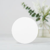 5.25" Diameter Ronde Uitnodiging van de Huwelijk (Staand voorkant)