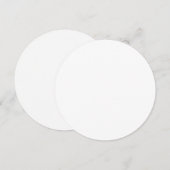 5.25" Diameter Ronde Uitnodiging van de Huwelijk (Voorkant / Achterkant)