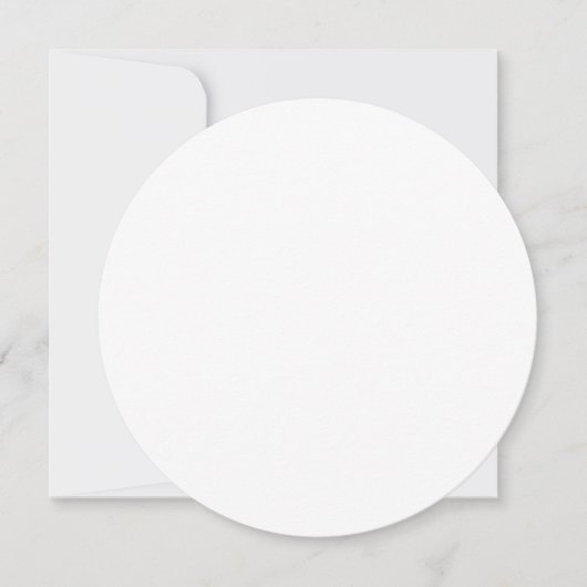 5.25" Diameter Ronde Uitnodiging van de Huwelijk (Voorkant)