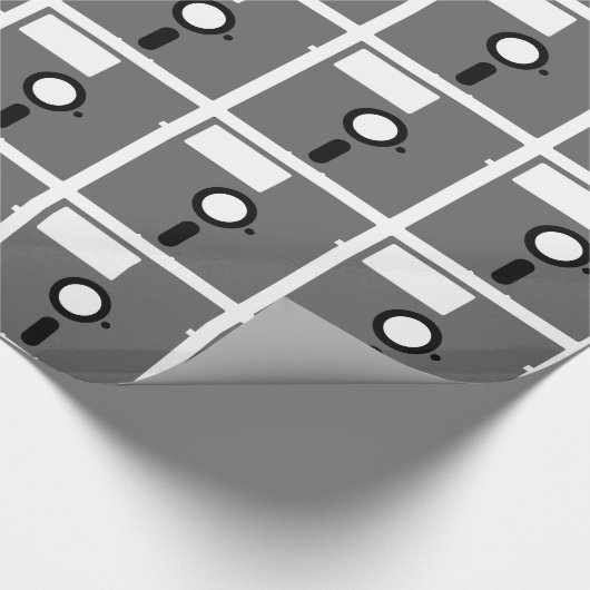 5,25-inch diskettestation - oude computerdiskette cadeaupapier (Hoek)