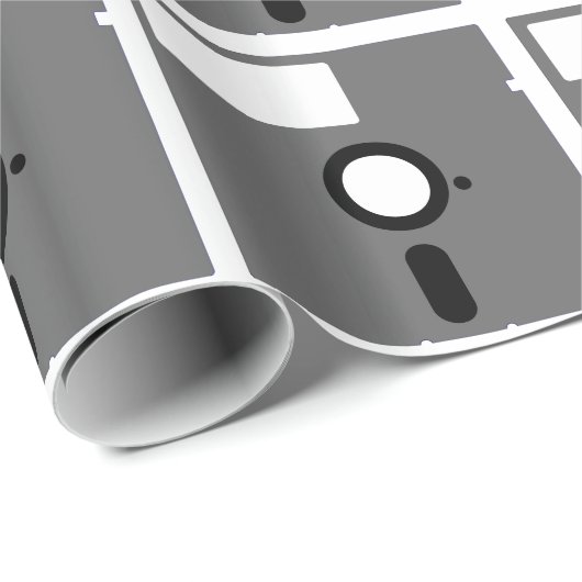 5,25-inch diskettestation - oude computerdiskette cadeaupapier (Rol Hoek)