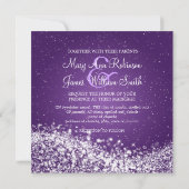 5,25-inch Elegant Wedding Sparging Wave Paars Kaart (Achterkant)