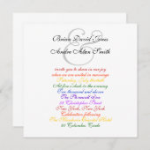 5,25-inch Sq. Gay Wedding Rainbow LGBT Pride Basic Kaart (Voorkant / Achterkant)