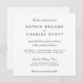 5,25-inch Square Simple Chic Sjabloon Wedding Kaart (Voorkant / Achterkant)