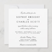 5,25-inch Square Simple Chic Sjabloon Wedding Kaart (Voorkant)