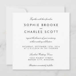 5,25-inch Square Simple Chic Sjabloon Wedding Kaart