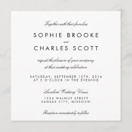 5,25-inch Square Simple Chic Sjabloon Wedding Kaart