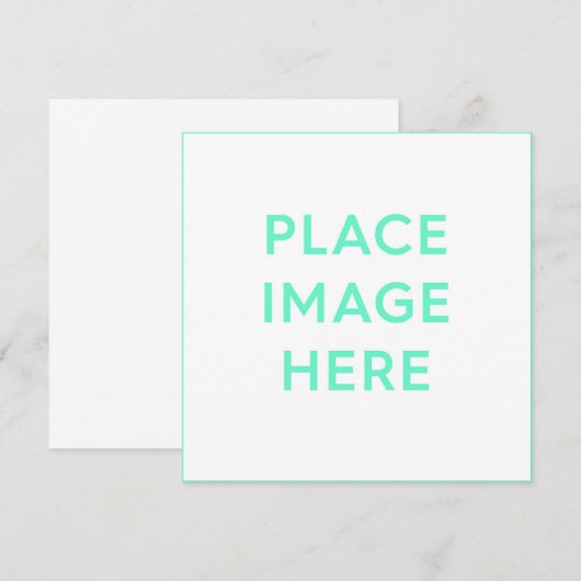 5,25-inch x 5,25-inch Square Flat Announcement-Kaa Aankondiging (Voorkant / Achterkant)