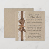 5.25 "x 5.25" Elegant Burlap Lint Zeesterren Uitno Kaart (Voorkant / Achterkant)