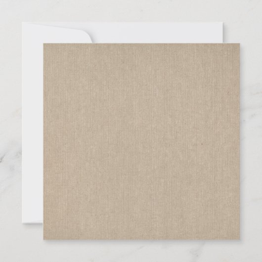 5.25 "x 5.25" Elegant Burlap Lint Zeesterren Uitno Kaart (Achterkant)