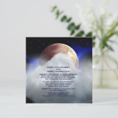 5,25 x 5,25-inch Space Planets Wedding Invitation Kaart (Staand voorkant)