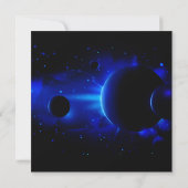 5,25 x 5,25-inch Space Planets Wedding Invitation Kaart (Achterkant)