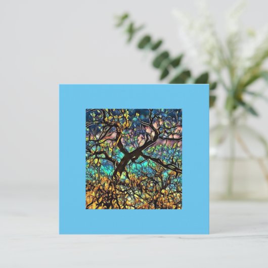  5,25" x 5,25" platte bedankkaart  (Staand voorkant)