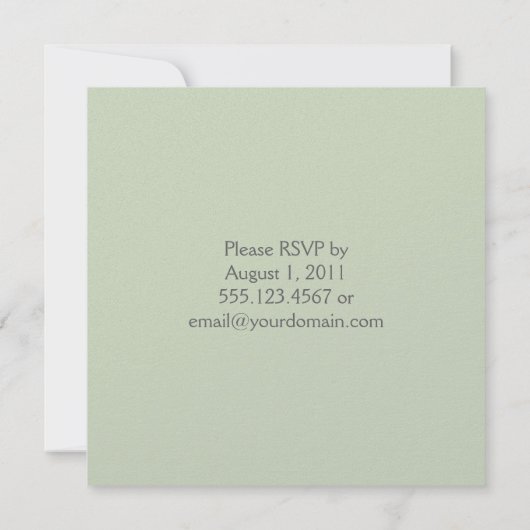 5.25x5.25 Abstract Bleek Lime Grijze Bladeren Takk Kaart (Achterkant)