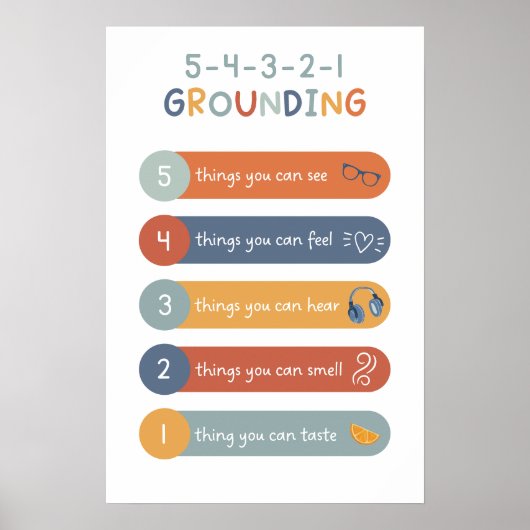 5-4-3-2-1 Grondtechniek Boho Classroom Poster (Voorkant)