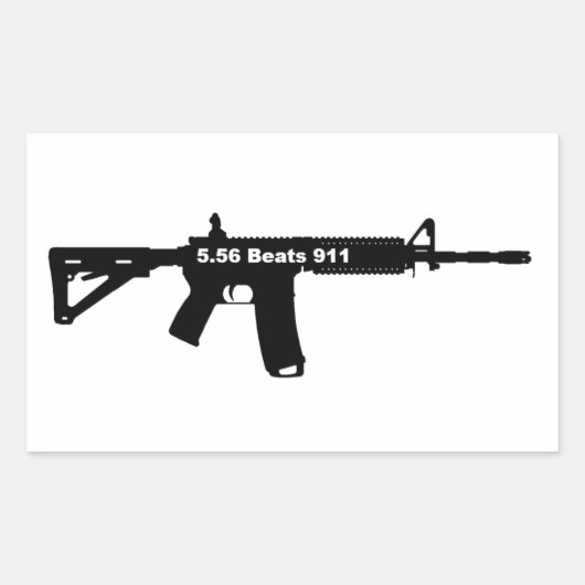 5,56 Beats 911 Rechthoekige Sticker (Voorkant)