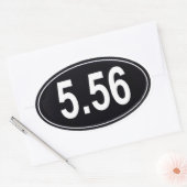 5.56 Marathonstijlsticker Ovale Sticker (Envelop)