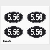 5.56 Marathonstijlsticker Ovale Sticker (Vel)