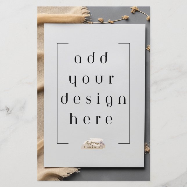 5,5 inch x 8,5 inch platte Kaart (Voorkant)