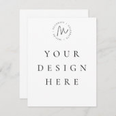 5,5 x 4,25 flat-Kaart Notitiekaartje (Voorkant / Achterkant)