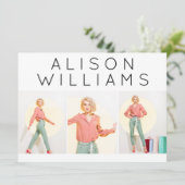 5,5 x 7,5-inch moderne 3-fotoconnector model Comp- Aankondiging (Staand voorkant)