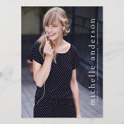 5,5 x 7,5-inch moderne 5-fotomodel Comp-Kaart Aankondiging (Voorkant)