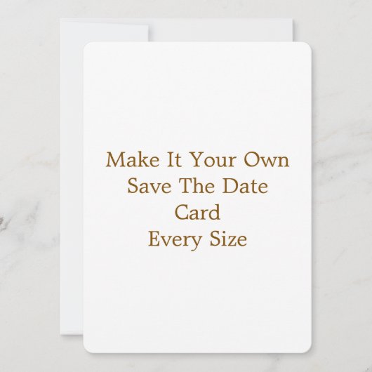 5,5" x 7,5" Save The Date Kaart (Voorkant)