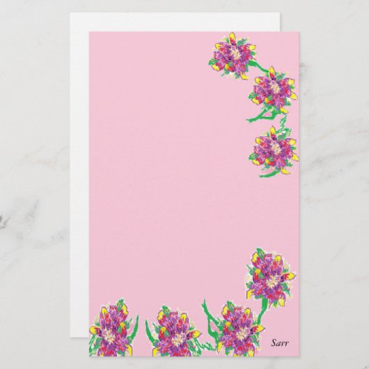 5,5 x 8,5-inch banketbakkerswerk/Aziatische Lily Briefpapier (Voorkant / Achterkant)