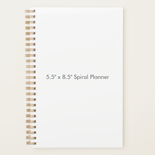5,5" x 8,5" spiraalplanner planner (Voorkant)