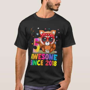 5 5e rode panda Geweldige sinds 2018 T-shirt