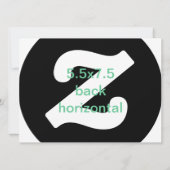 5.5x7.5 verticaal en horizontaal uitnodigen kaart (Achterkant)