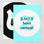 5.5x7.5 verticaal en horizontaal uitnodigen kaart (Voorkant / Achterkant)