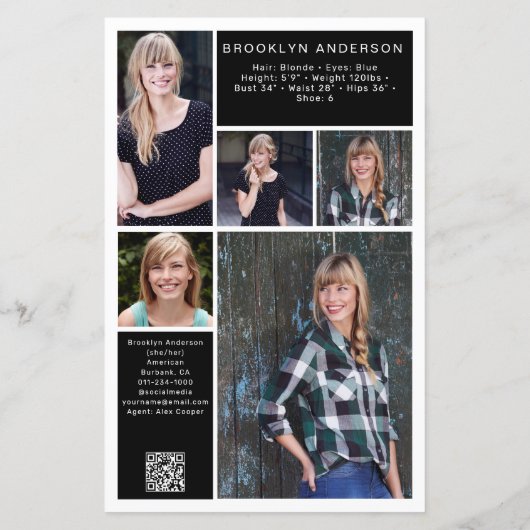 5,5x8,5-inch moderne 6-fotoconnector model Comp-Ka (Achterkant)