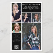 5,5x8,5-inch moderne 6-fotomodel Comp-Kaart (Achterkant)