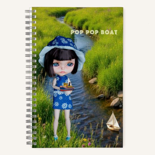 5.5x8.5 Journaal: Pop Pop Boot Notitieboek (Voorkant)