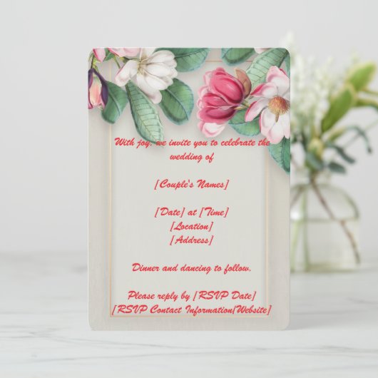 5" * 7" Afgeronde bruiloft uitnodiging Kaart (Staand voorkant)