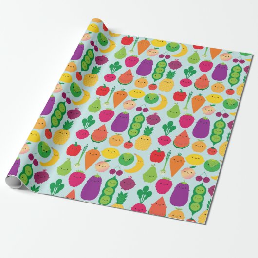 5 A Dagelijkse groenten en fruit Cadeaupapier (Uitgerold)