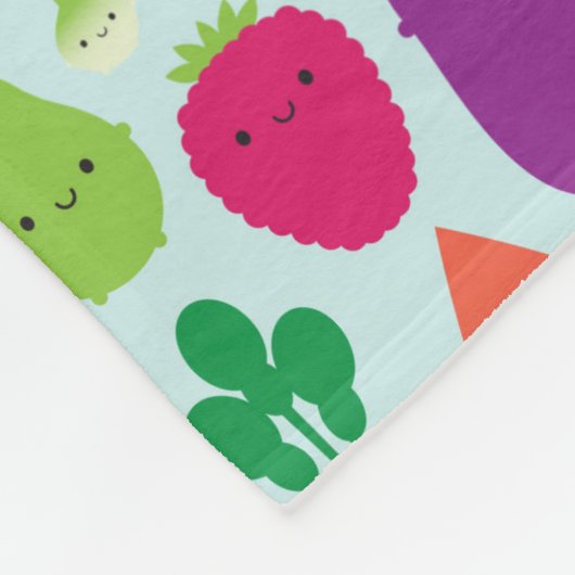 5 A Dagelijkse groenten en fruit Fleece Deken (Hoek)