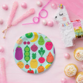 5 A Dagelijkse groenten en fruit Papieren Bordje (Feest)