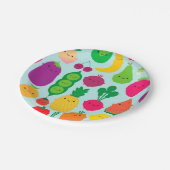 5 A Dagelijkse groenten en fruit Papieren Bordje (Gekanteld)