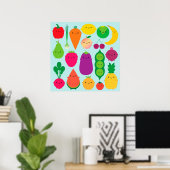 5 A Dagelijkse groenten en fruit Poster (Thuiskantoor)