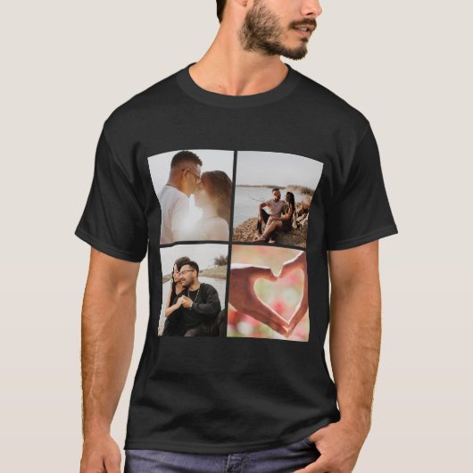 5 Aangepaste foto-inkolling op maat T-shirt (Voorkant)