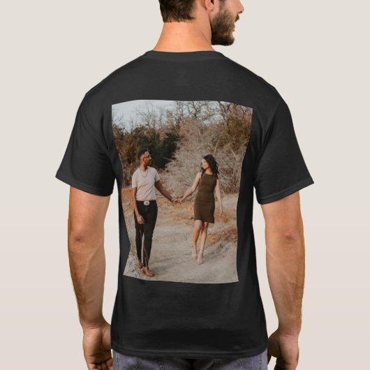 5 Aangepaste foto-inkolling op maat T-shirt (Achterkant)