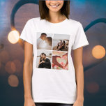 5 Aangepaste foto-inkolling op maat T-shirt<br><div class="desc">Creëer een aangepaste foto Collage op maat van 5 foto-T-shirt uit Ricaso. Eigenschappen 4 fotomalplaatjes aan de voorzijde en aan de achterzijde</div>