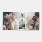 5 Aangepaste Pas getrouwd Foto's Collage Overlay Bureaumat (Voorkant)