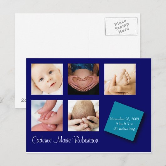5 Aankondiging geboorte foto (Voorkant / Achterkant)