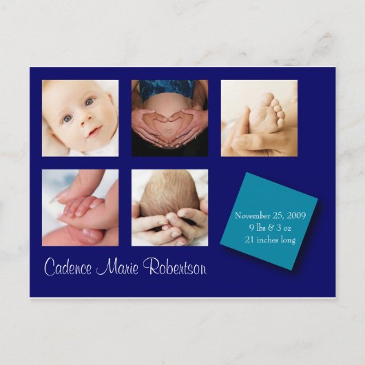 5 Aankondiging geboorte foto (Voorkant)