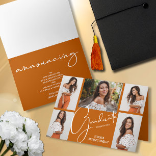 5 Aankondiging van Photo Burnt Oranje Afstuderen