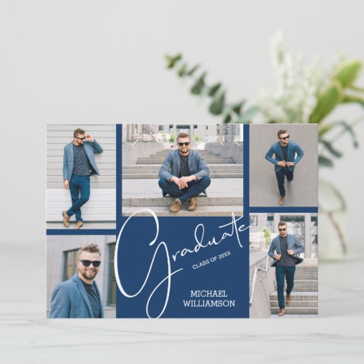 5 Aankondigingen van de blauwe fotografie (Staand voorkant)